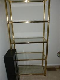 Brass/glass shelves