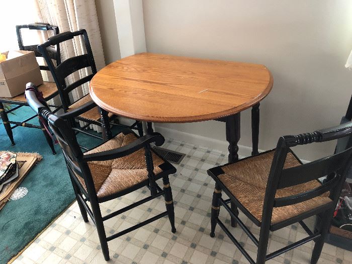 Drop Leaf table with 4 chairs