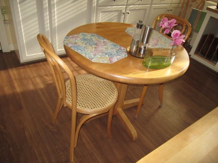 2 seat maple kitchen table