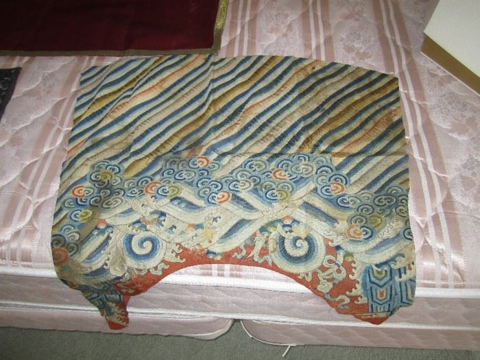 Oriental silk linens