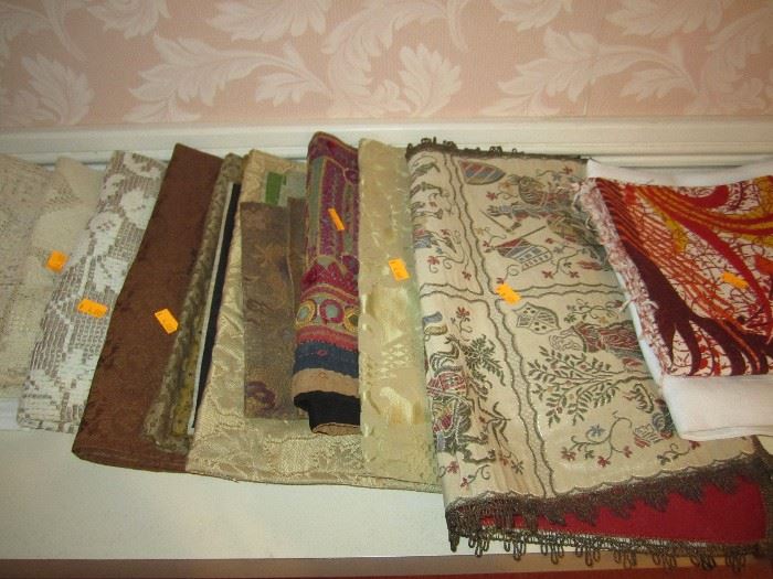 Antique linens and Asian silks