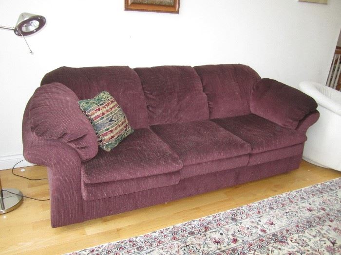 Burgundy Sofa & matching love seat