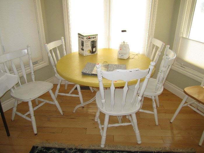 white painted chairs