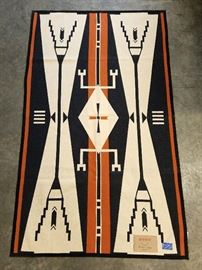Limited edition Pendleton Beaver State "Cheyenne Eagle" wool blanket, #296/1200, from the Spirit Series by Ben Nighthorse Campbell, 40" x 65". There is matching blanket, #272/1200,  in this auction.