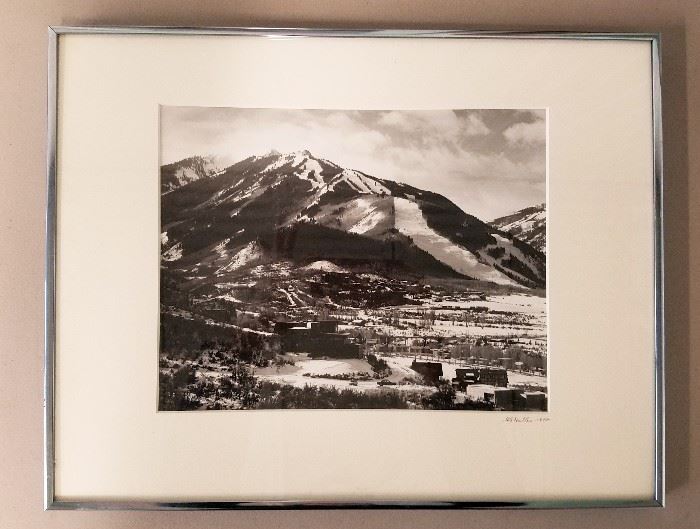1977 Black & White Western Landscape Photo Signed B. Hallen (one of five Hallen photographs in this auction). 9" x 11 1/2" in a 14" x 18" frame