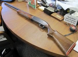 1955 Remington Arms Company Model 11-48, semi-auto, 12 gauge shotgun, 2 3/4" chamber, full choke, single barrel, checkered walnut stock and fore stock, Serial #5054236, stock is scratched and chipped. No box or case.