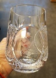 Waterford Crystal Anheuser Busch Stein. Etched with the Anheuser Busch eagle trademark. Signed Waterford on the bottom.