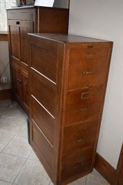 Antique Oak File Cabinet