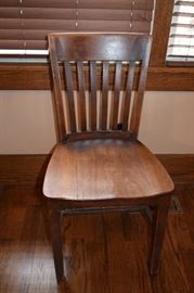 Antique Oak Teachers Chair