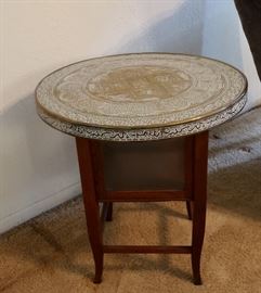Another Turkish Table w/Glass Compartment Below