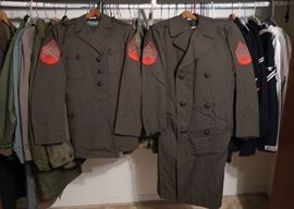 A lot of vintage Military clothes