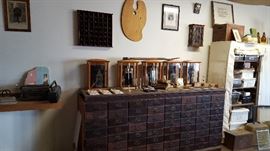 Large industrial cabinet -- all the drawers intact!