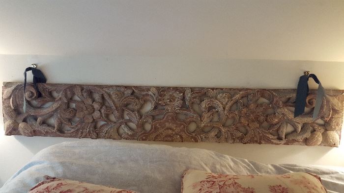 Large architectural salvage, can be used as a headboard (as shown)