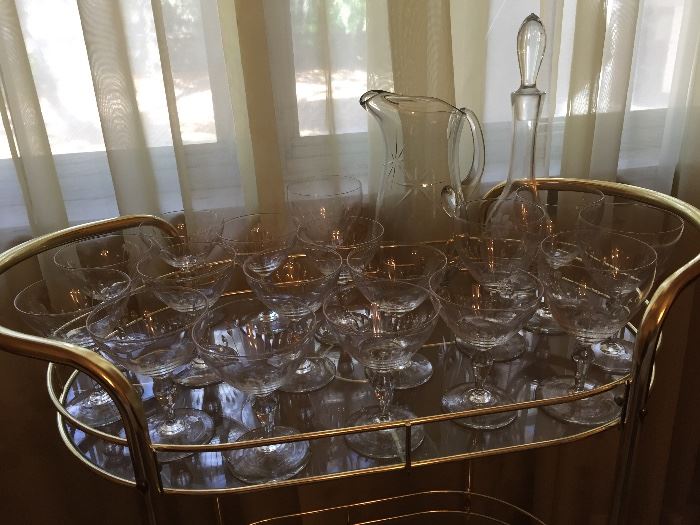 Etched stemware