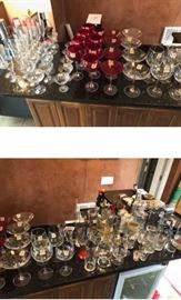 Vintage Crystal glasses and more