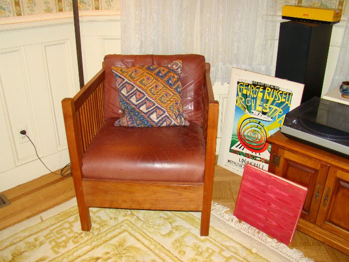 Other Stickley Cube Chair Leather Cushions