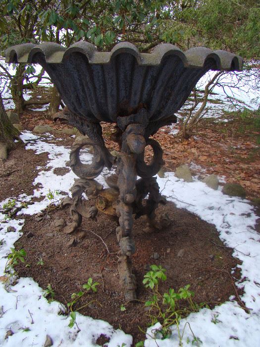 Figural Antique Cast Iron Planters / Urns
