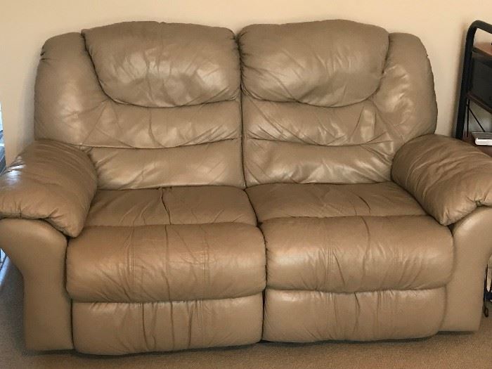 Leather loveseat with 2 recliners.  Matches sofa.