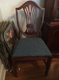 One of the six chairs