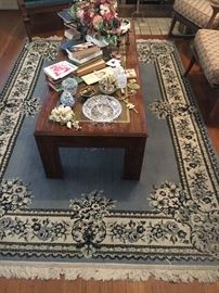 Asian style rugs and coffee table