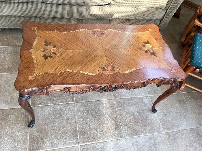 ANTIQUE INLAID COFFEE TABLE 
