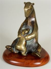 Bronze polar bear sculpture, Wah Chang