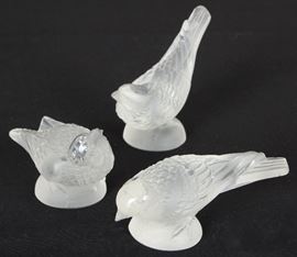 3 Lalique birds
