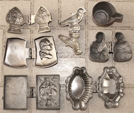 Pewter chocolate molds