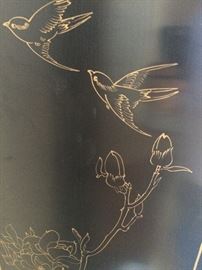 Carving on back of second screen