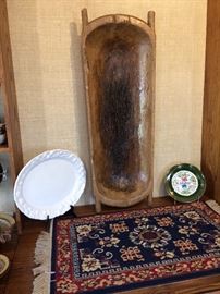 Enormous dough bowl with handles