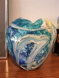 Art glass vase -very heavy. A stunning piece