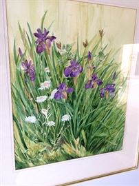N. Whitbeck Iris watercolor