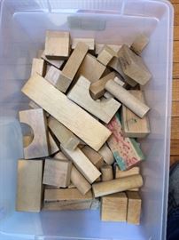 Wooden building blocks