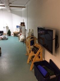 Assorted items in basement