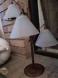 bamboo themed triple tea light lamp