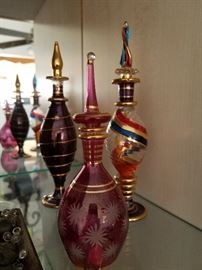 Closer picture of Egyptian perfume/oil bottles