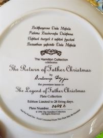 Back of one of hand-painted The Hamilton Collection plates.