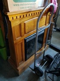 Decorative wall fireplace space heater.