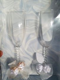 Bride and Groom Champagne glasses