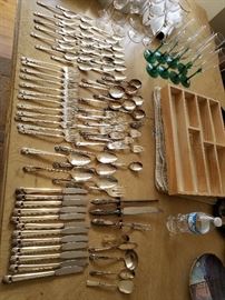 Rogers, "Eternally Yours" 12 Place Settings, with Serving Utensils. Silverplate, Vintage