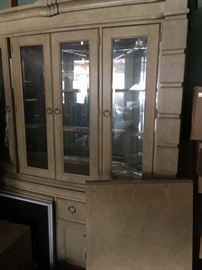 Beautiful, lighted china hutch. Matches one of the dining room sets and the sideboard chest (not pictured here).