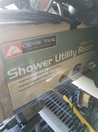Camping shower/utility room, used once