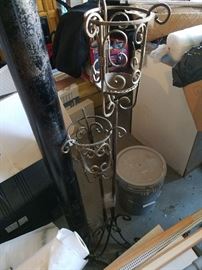 wrought iron standing candle holders
