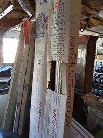 8' tall x 8" diameter metal columns