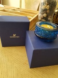 Swarovski Crystal tealigjt holder. New in box.