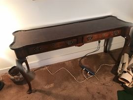 Burned console table