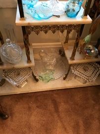 Great brass marble etagere