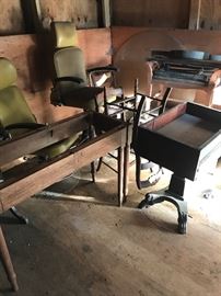 Pair barber chairs