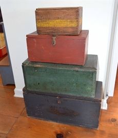 painted storage boxes