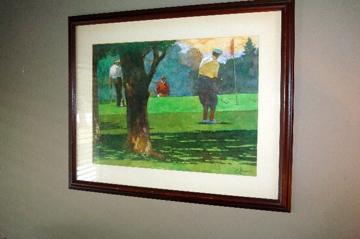 Golf print or could be watercolor. Watch for update.